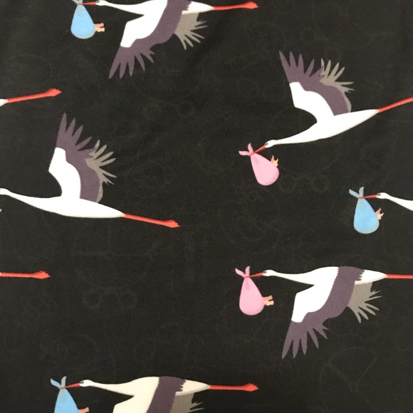 Pink and Blue Sack Stork Leggings TC - Picture 2 of 4